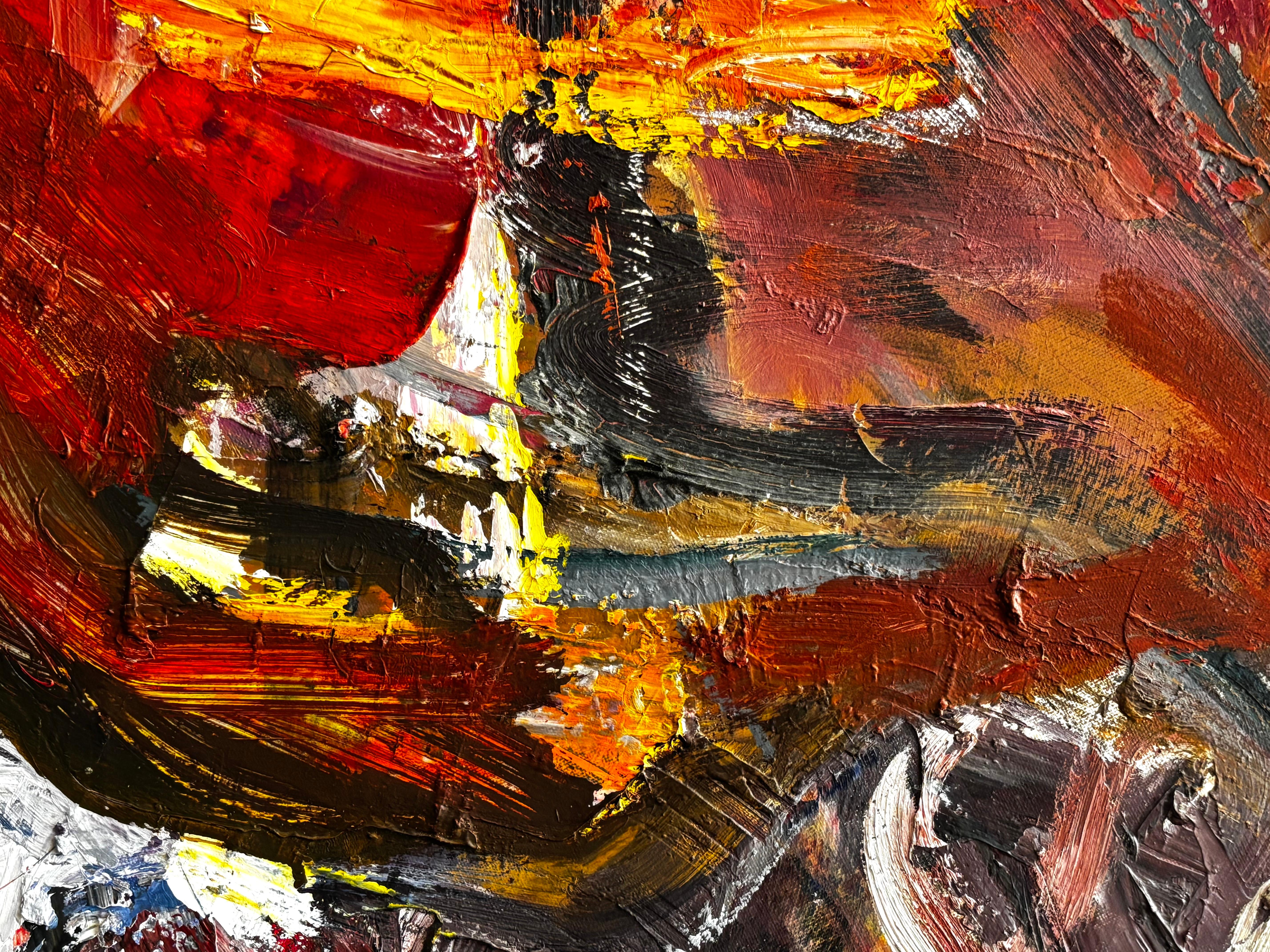 El Vigilante Abstracto - Óleo sobre tela - 146 x 97 cm. For Sale 2