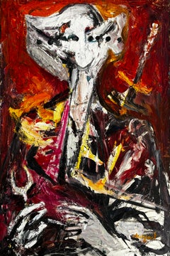 El Vigilante Abstracto - Óleo sobre tela - 146 x 97 cm.