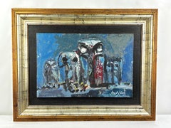 ÓLEO SOBRE TELA - JAUME MUXART DOMÉNECH - FAMÍLIA DE BUHOS