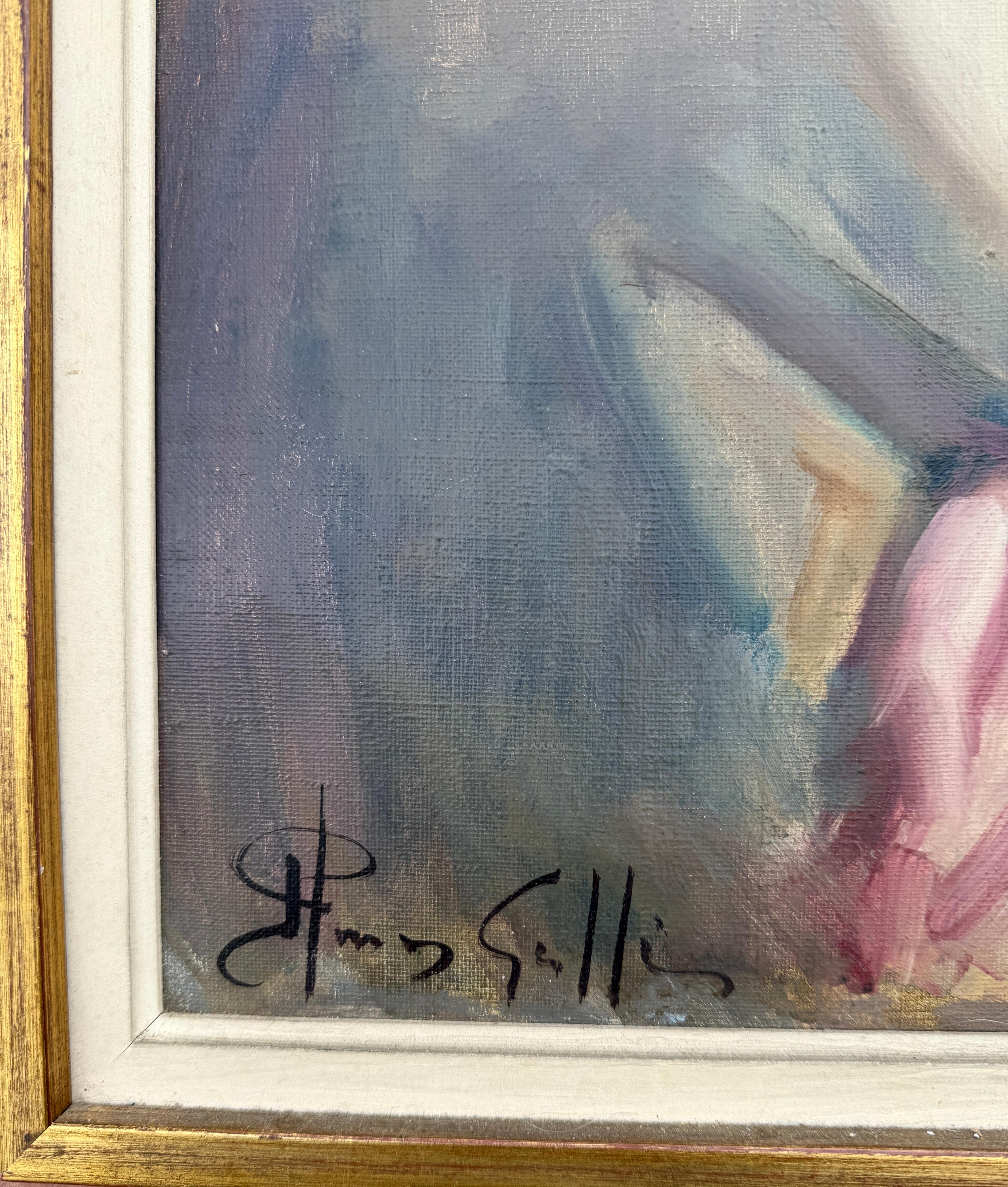 Weiblicher Akt Öl auf Leinwand Gemälde Frau (Post-Impressionismus), Painting, von Jaume Planas Gallés