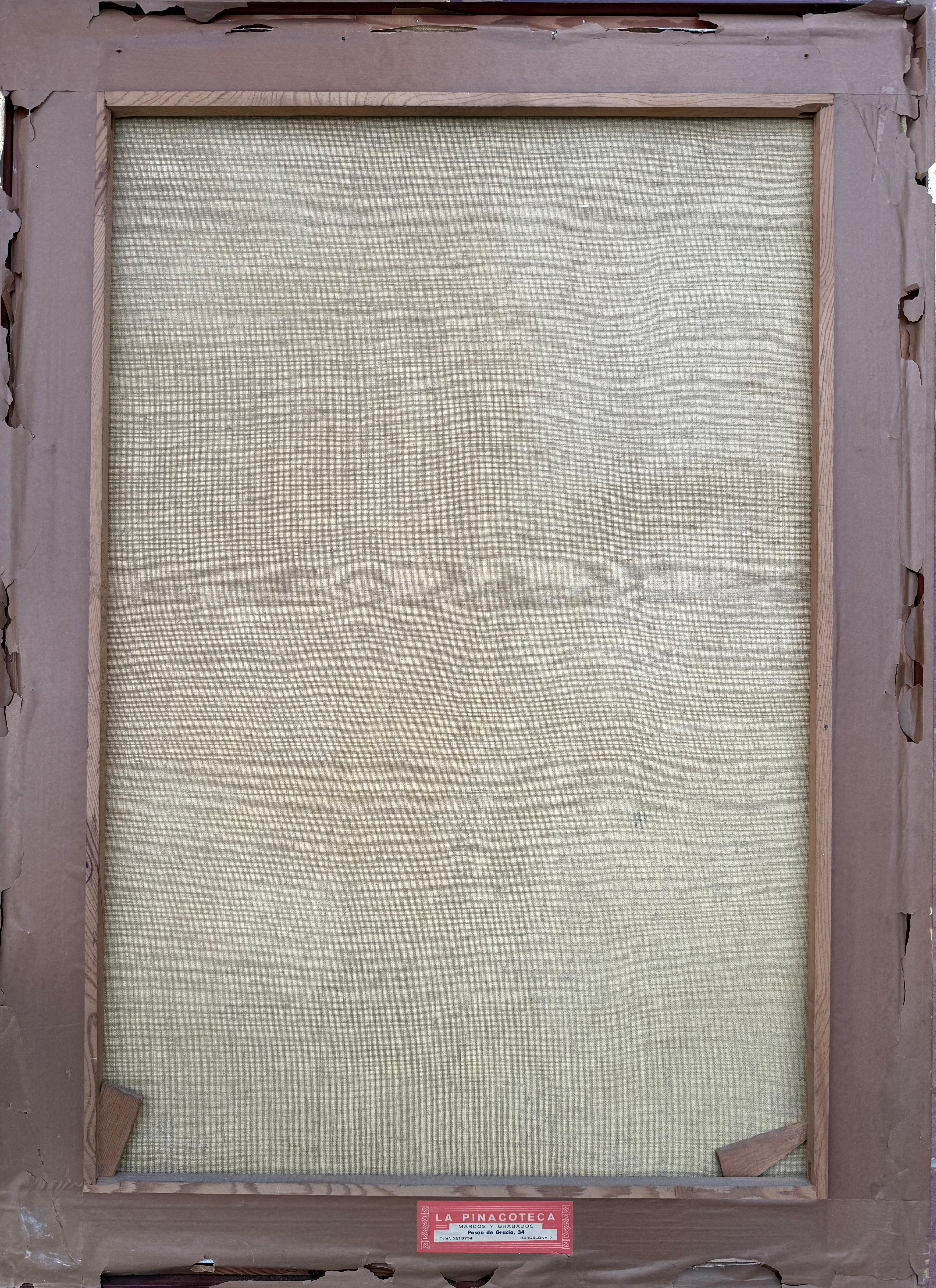 Weiblicher Akt Öl auf Leinwand Gemälde Frau im Angebot 3