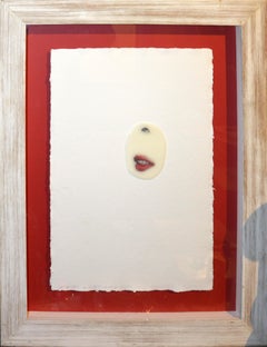 Mouth, Jaume Plensa, 2003, Resin and collage on paper
