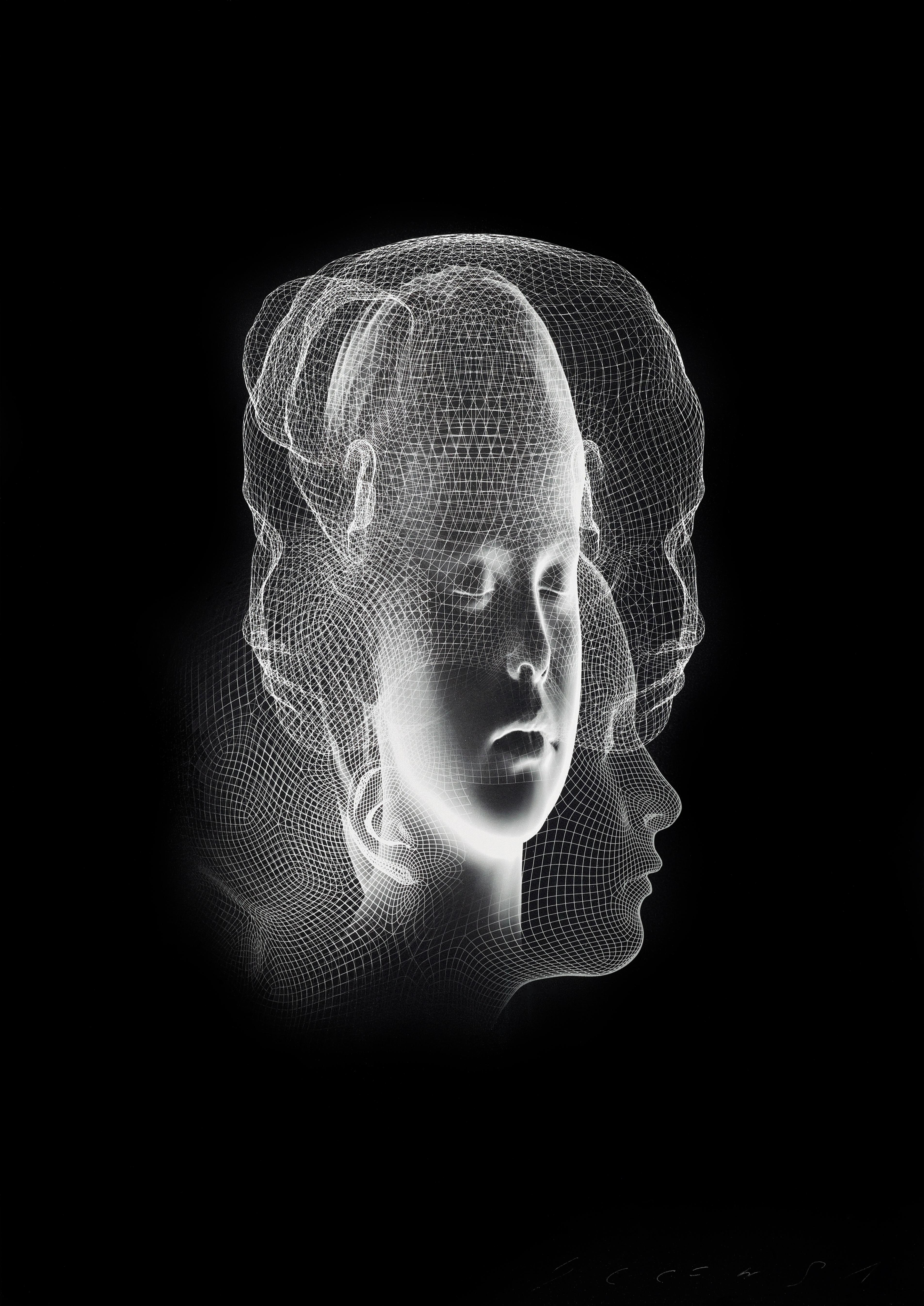 Jaume Plensa
Carolina, 2021 
Stampa digitale giclée con nove inchiostri a pigmenti Ultrachrome su carta Hahnemuhle 
Ed 977 di 1200 
20 x 14 cm
8 x 5 in
Firmato in basso a destra