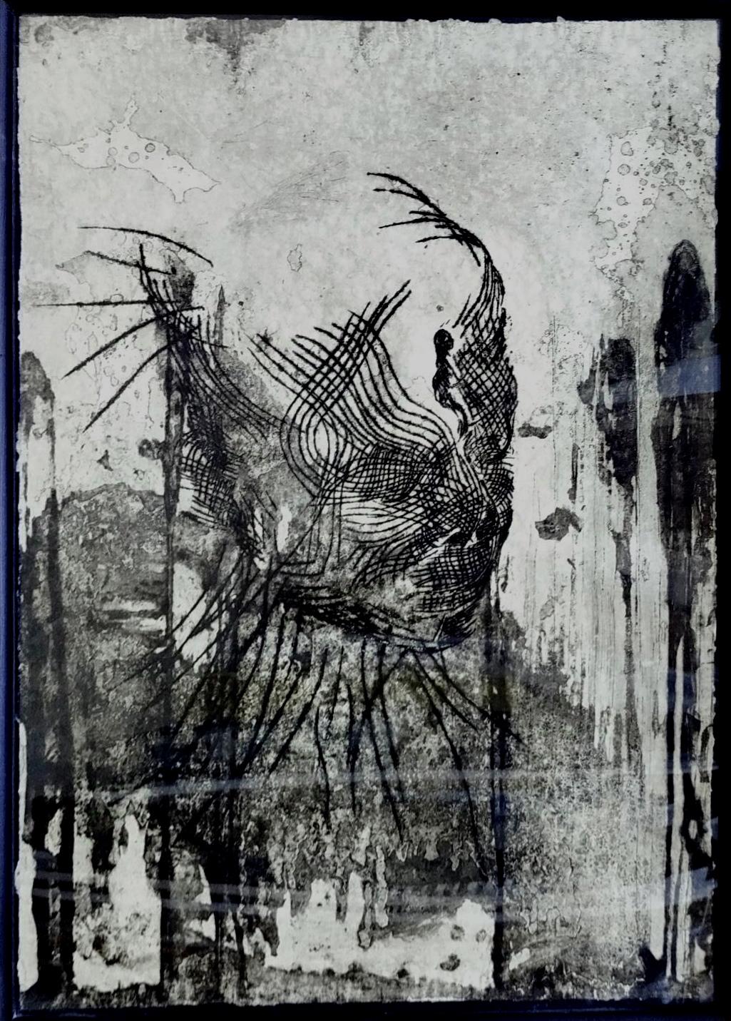 Jaume Plensa Abstract Print - Plensa  101 VERTICAL,  Untitled  etching original