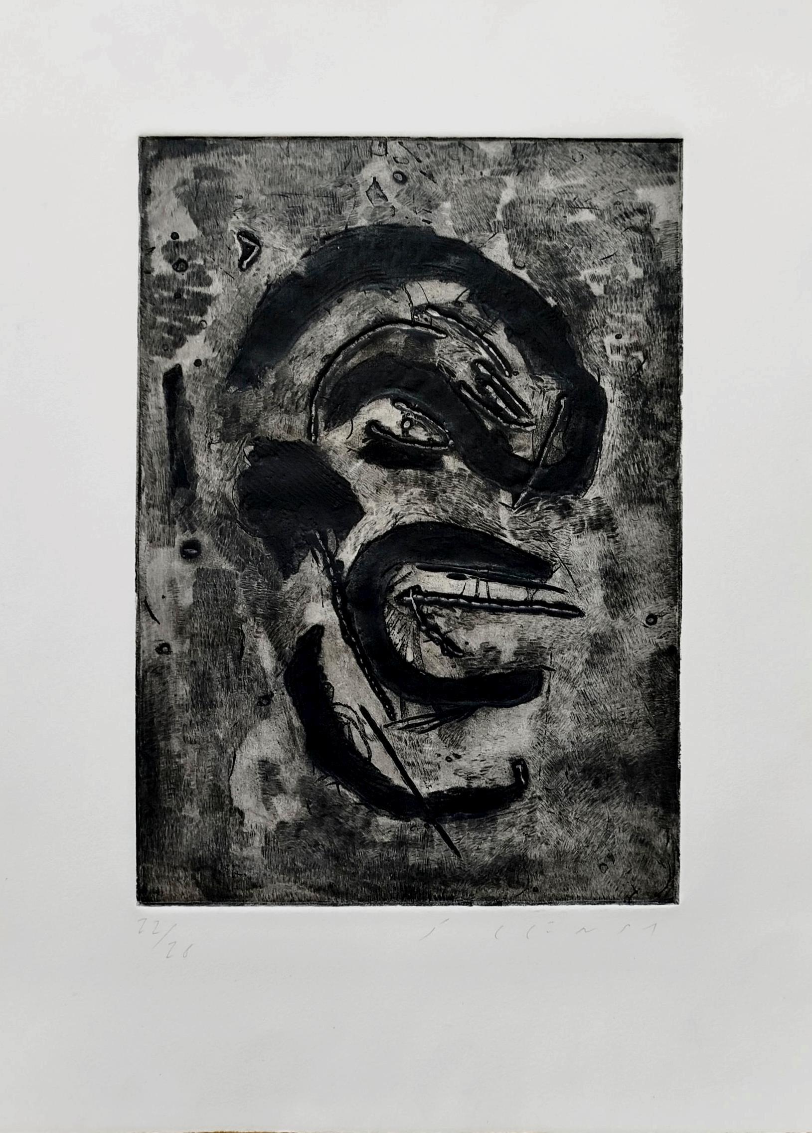 Plensa  VERTICAL,  Untitled  etching original For Sale 1