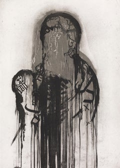 Used Plensa 5 BLACK AND WHITE, VERTICAL, MATERNITY, Untitled  etching original 