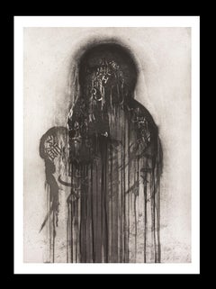 Plensa, Maternity, Light Background, Black, Vertical etching original