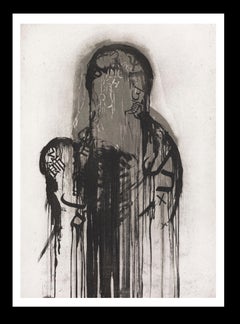 Plensa 54  BLACK AND WHITE, VERTICAL, MATERNITY, sans titre  gravure originale