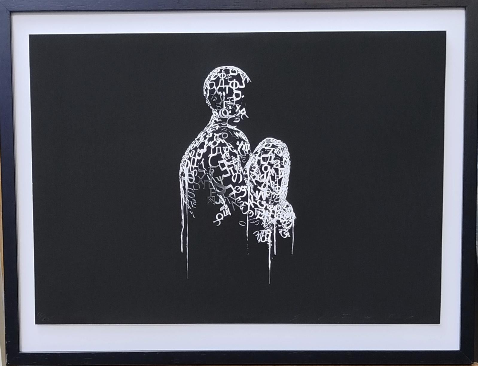Jaume Plensa Abstract Print - Plensa 26. 9. 2 A La Intemperie Etching, Contemporary, Signed, 11/65, Framed