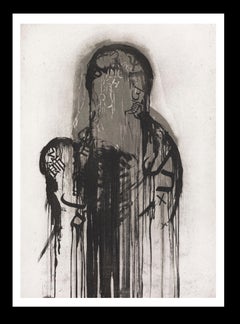 Plensa  BLACK AND WHITE, VERTICAL, MATERNITY, Untitled  etching original 