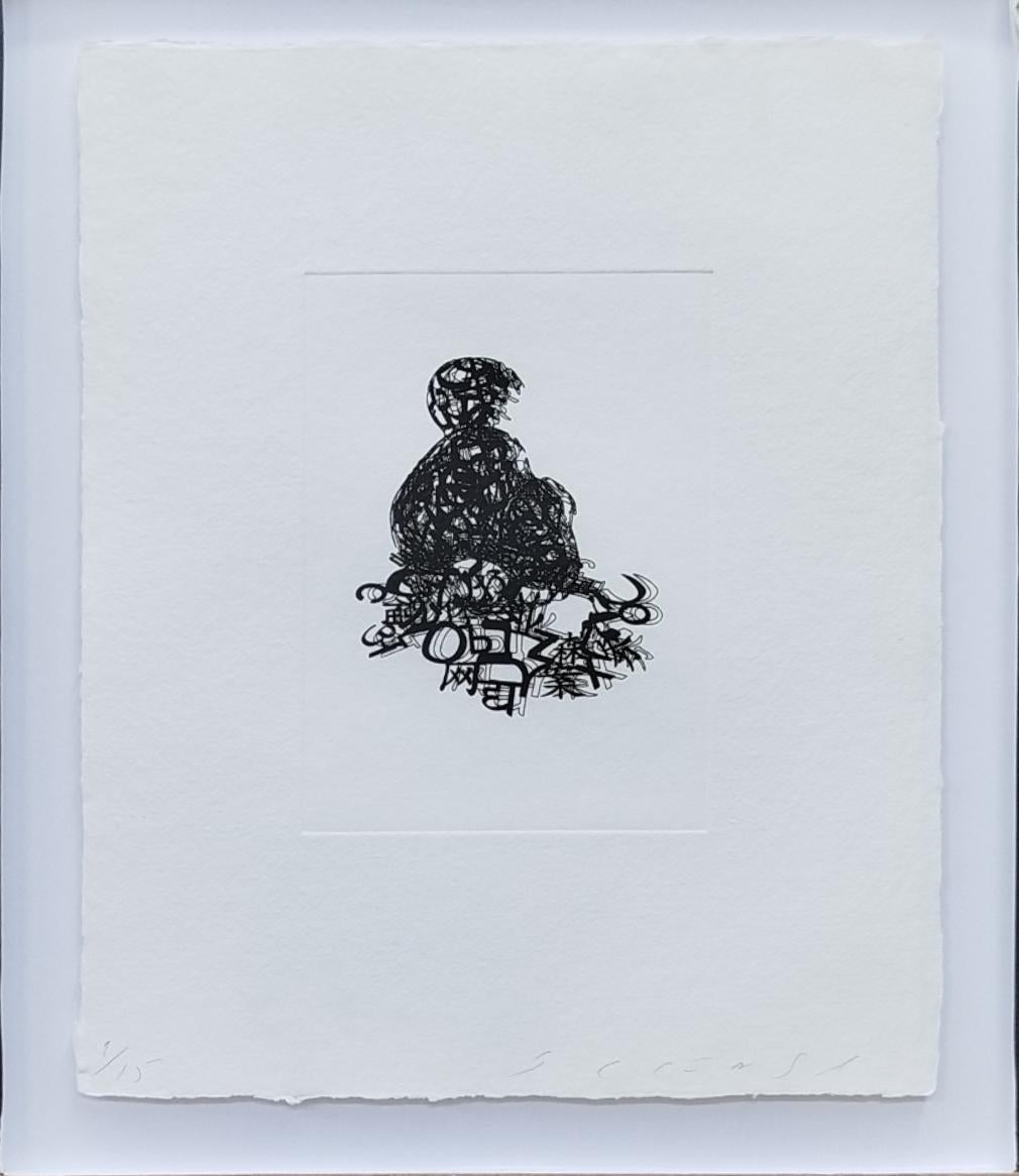Plensa  ,  Untitled  etching original - Contemporary Print by Jaume Plensa