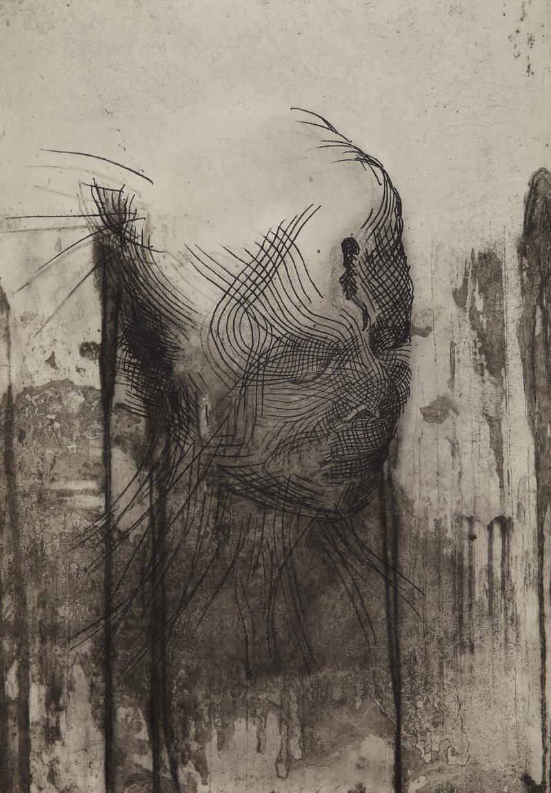 "Gemelos 1" - Contemporáneo, Aguafuerte, Humano, Abstracto, Retrato