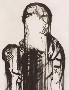 Untitled 1  etching original painting