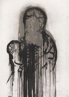 Plensa, BLACK AND WHITE, VERTICAL, MATERNITY, Untitled  etching original 