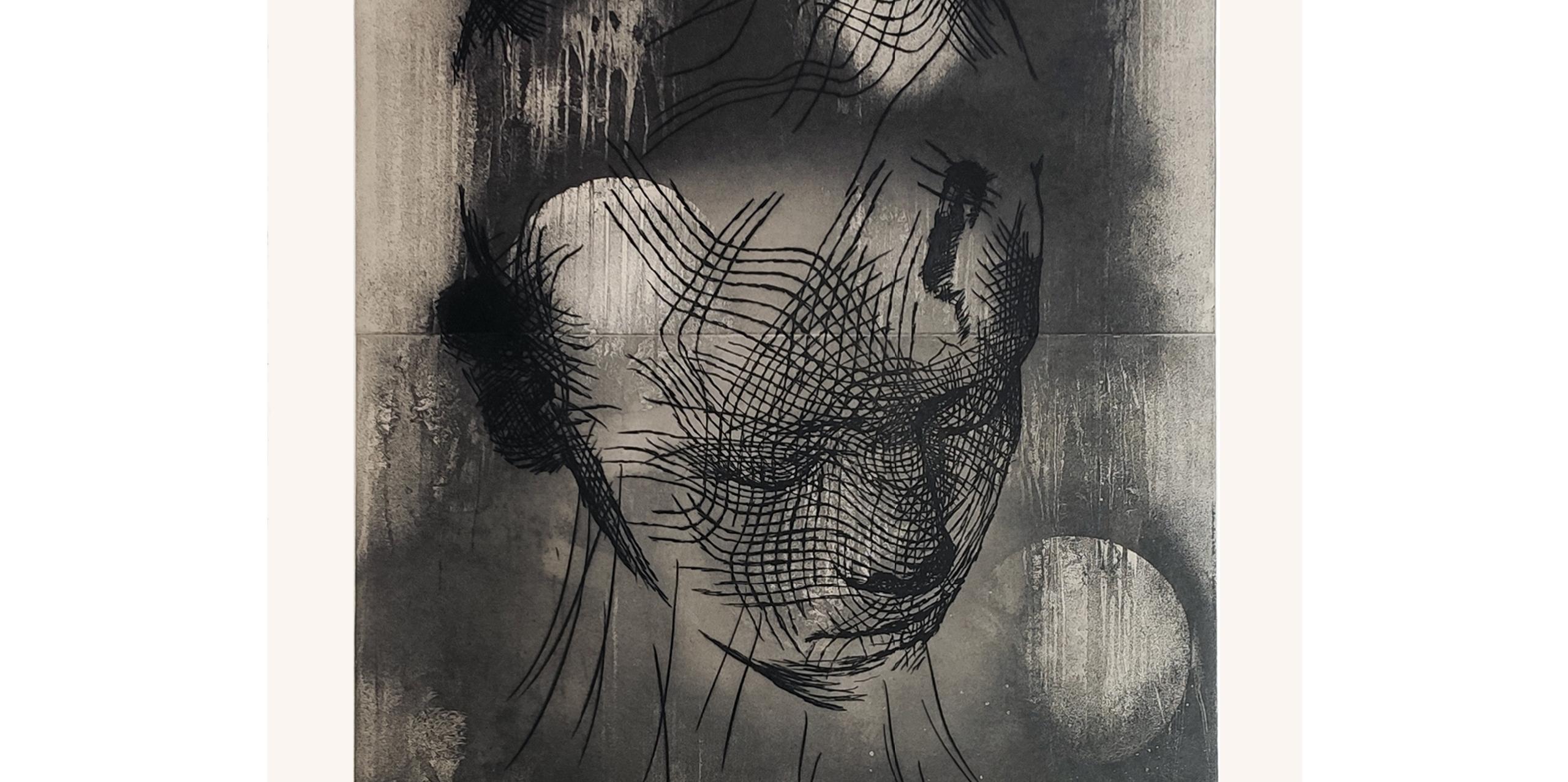 Wood Jaume Plensa 'Untilted' Artwork, 2020