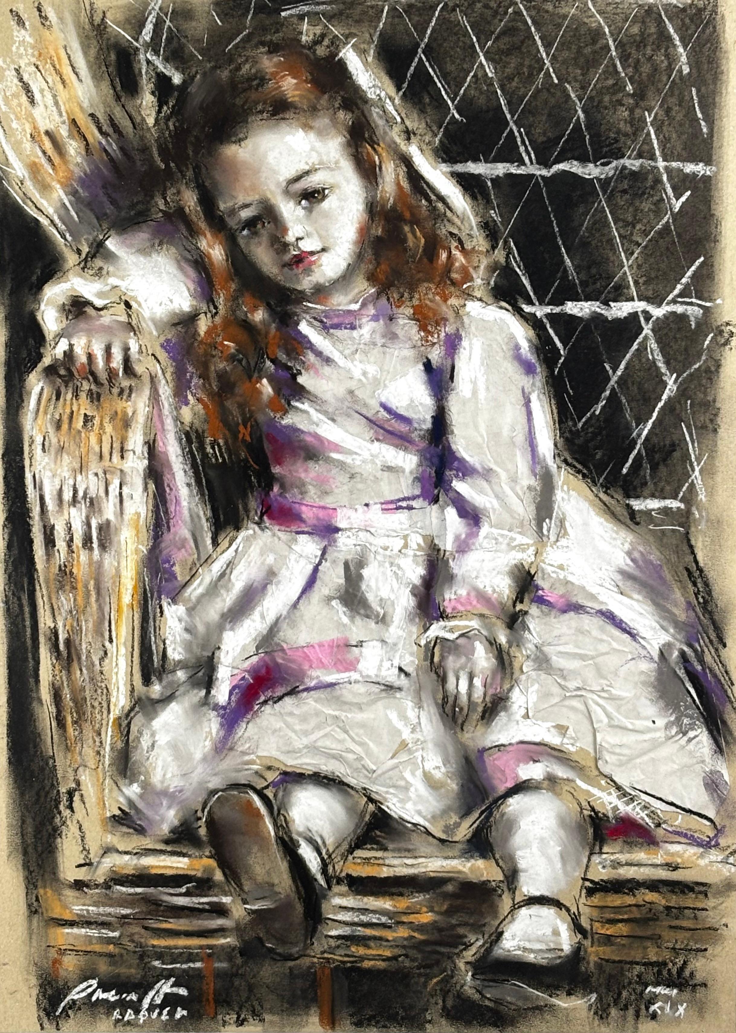 JAUME QUERALT (Tarragona, 1949).
"Raquel".
Técnica mixta y collage sobre papel.
Firmado y titulado en el ángulo inferior izquierdo. Fechado en el ángulo inferior derecho.
Medidas: 68 x 50 cm; 90 x 71 cm (marco).
In quest'opera, Queralt spinge la sua