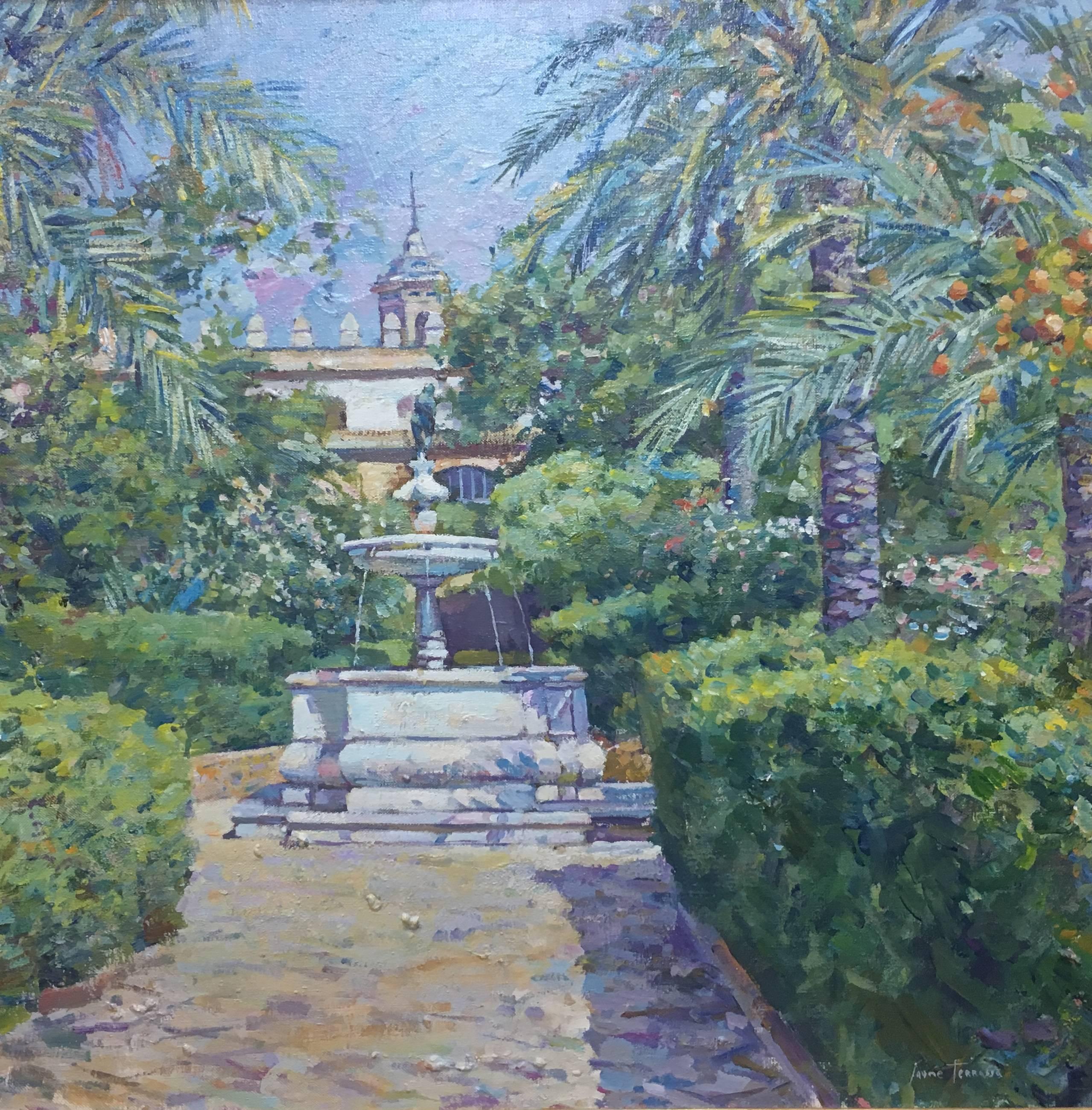 JaumeTerrassa  Greene & Greene   Jardin  peinture acrylique originale sur toile en vente 1