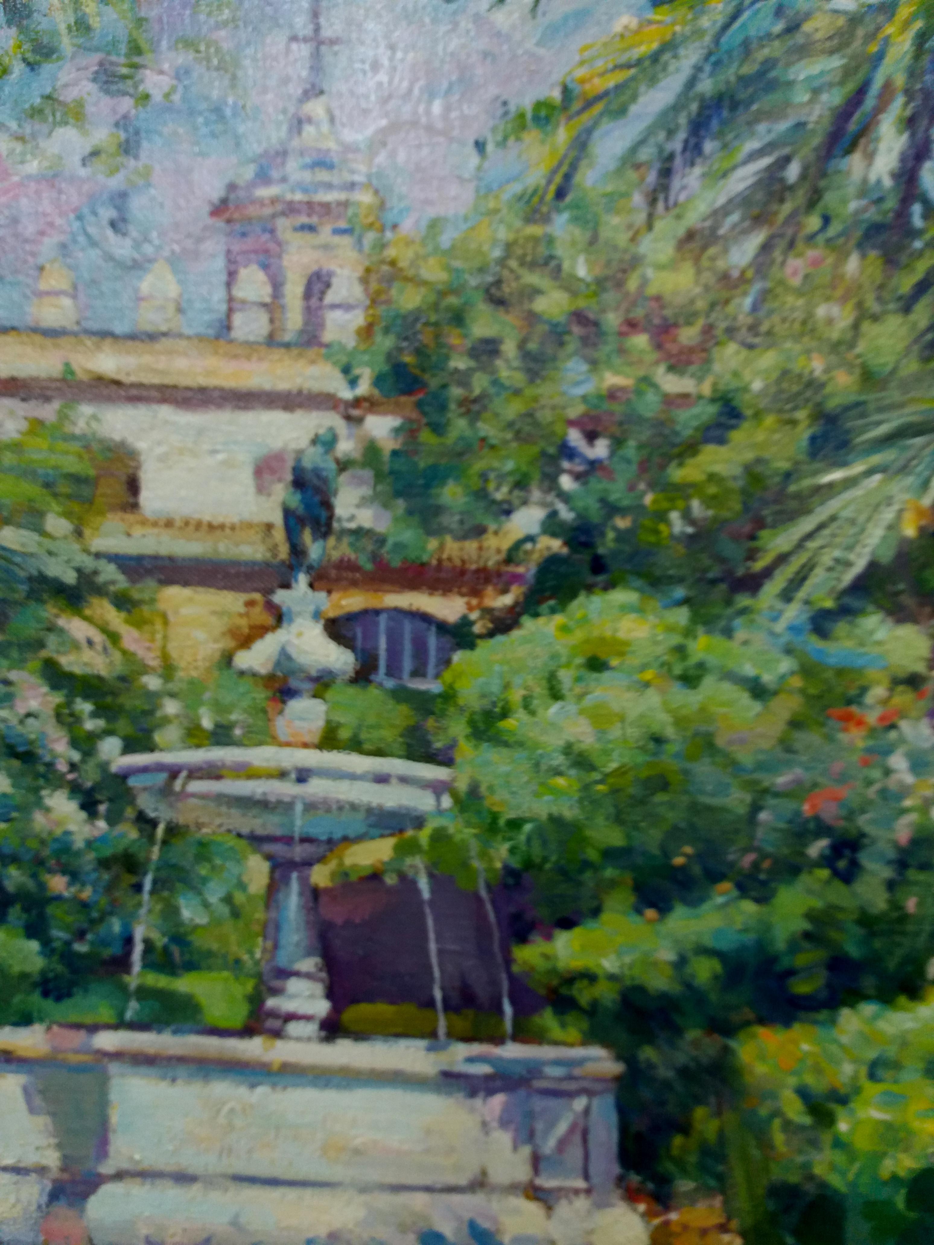 Jaume Terrassa   Square Green   Garden  original acrylic canvas painting For Sale 9