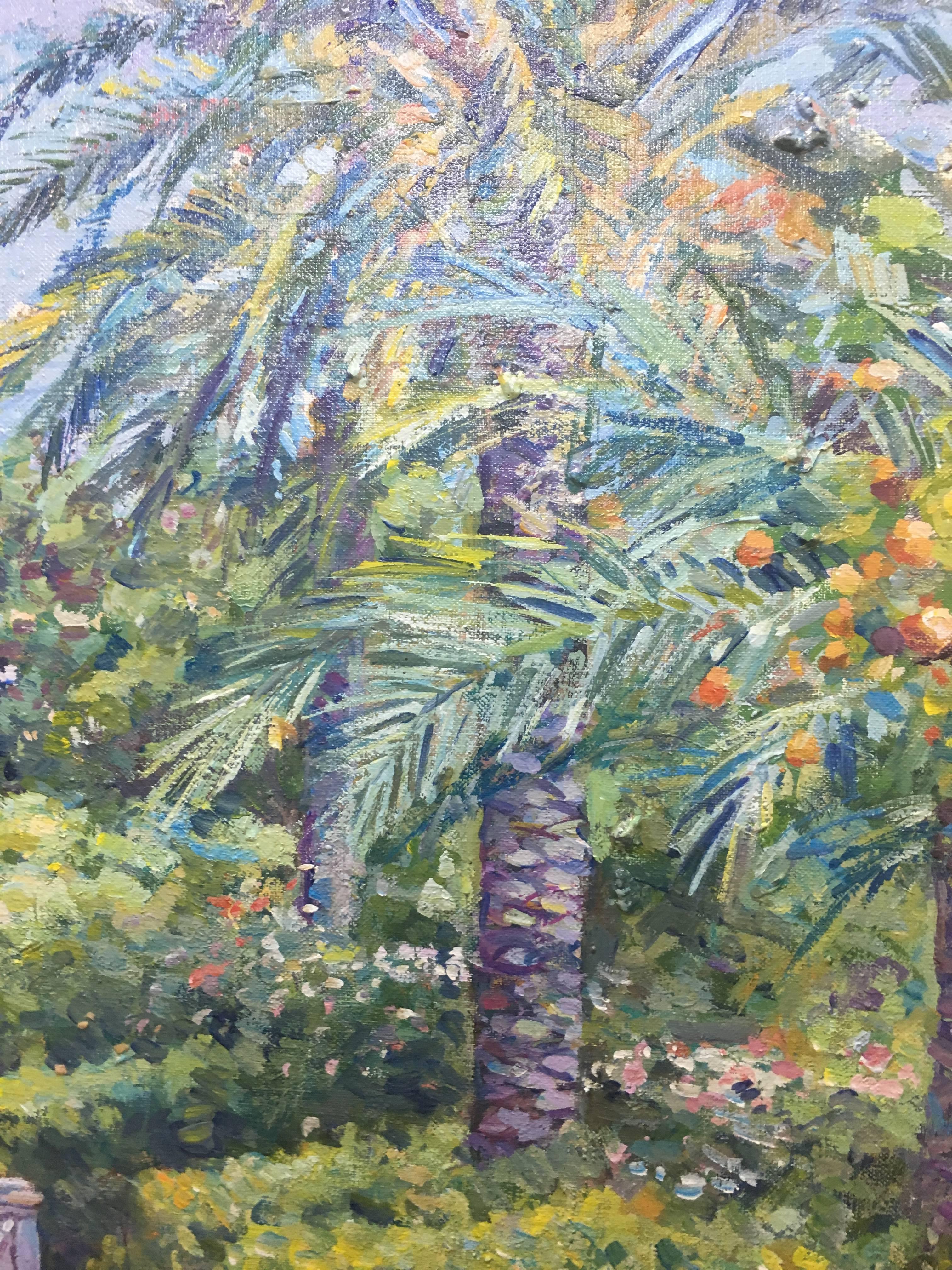 Jaume Terrassa   Square Green   Garden  original acrylic canvas painting For Sale 6