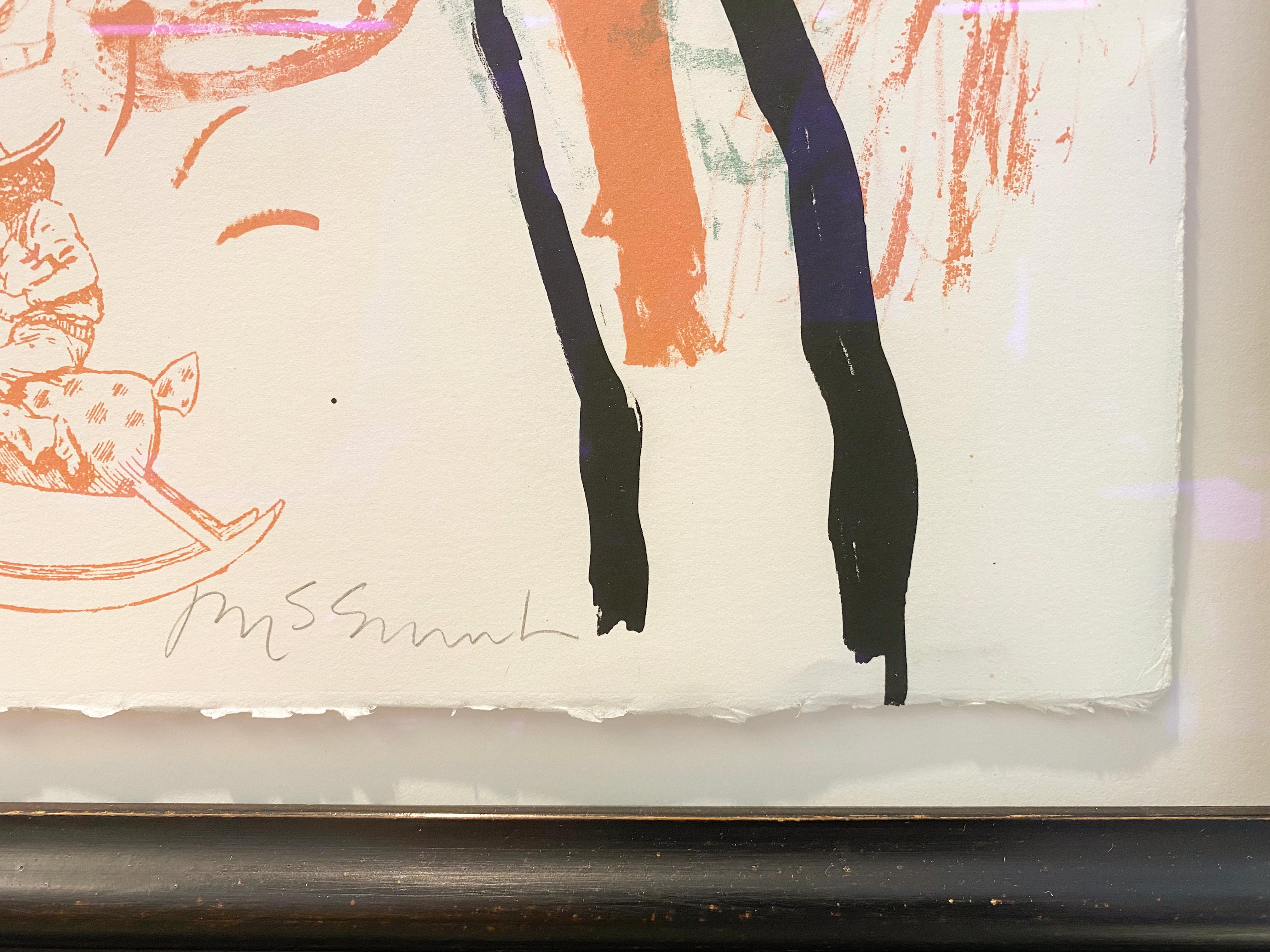 Stampa astratta a collage dell'artista nativo americano Jaune Quick-to-See Smith 4