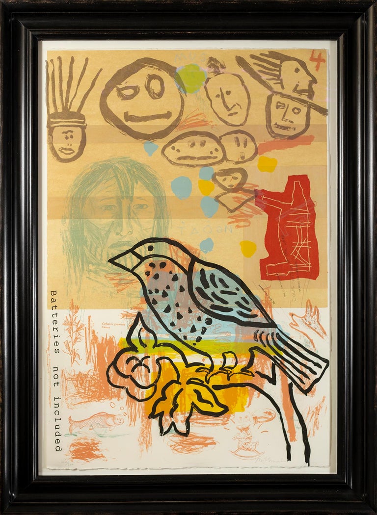 Jaune QuicktoSee Smith Abstract collage print by Native American