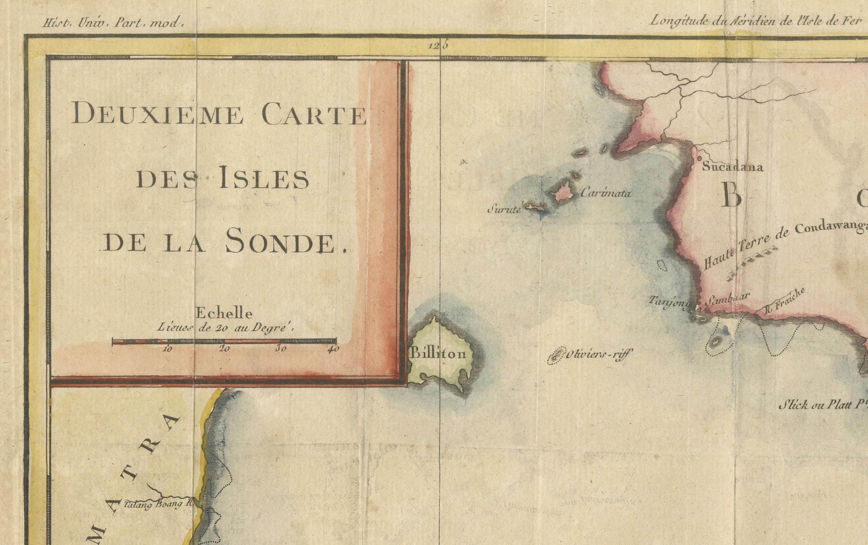 Java and Bali with Borneo Coast – 18th Century French Colonial Map

This original copperplate engraved map titled 