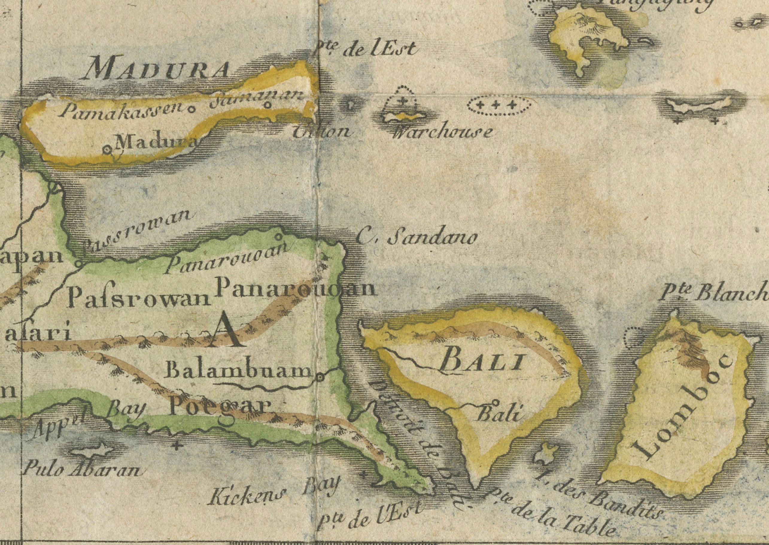 Java and Bali with Borneo Coast – 18th Century French Colonial Map For Sale 1