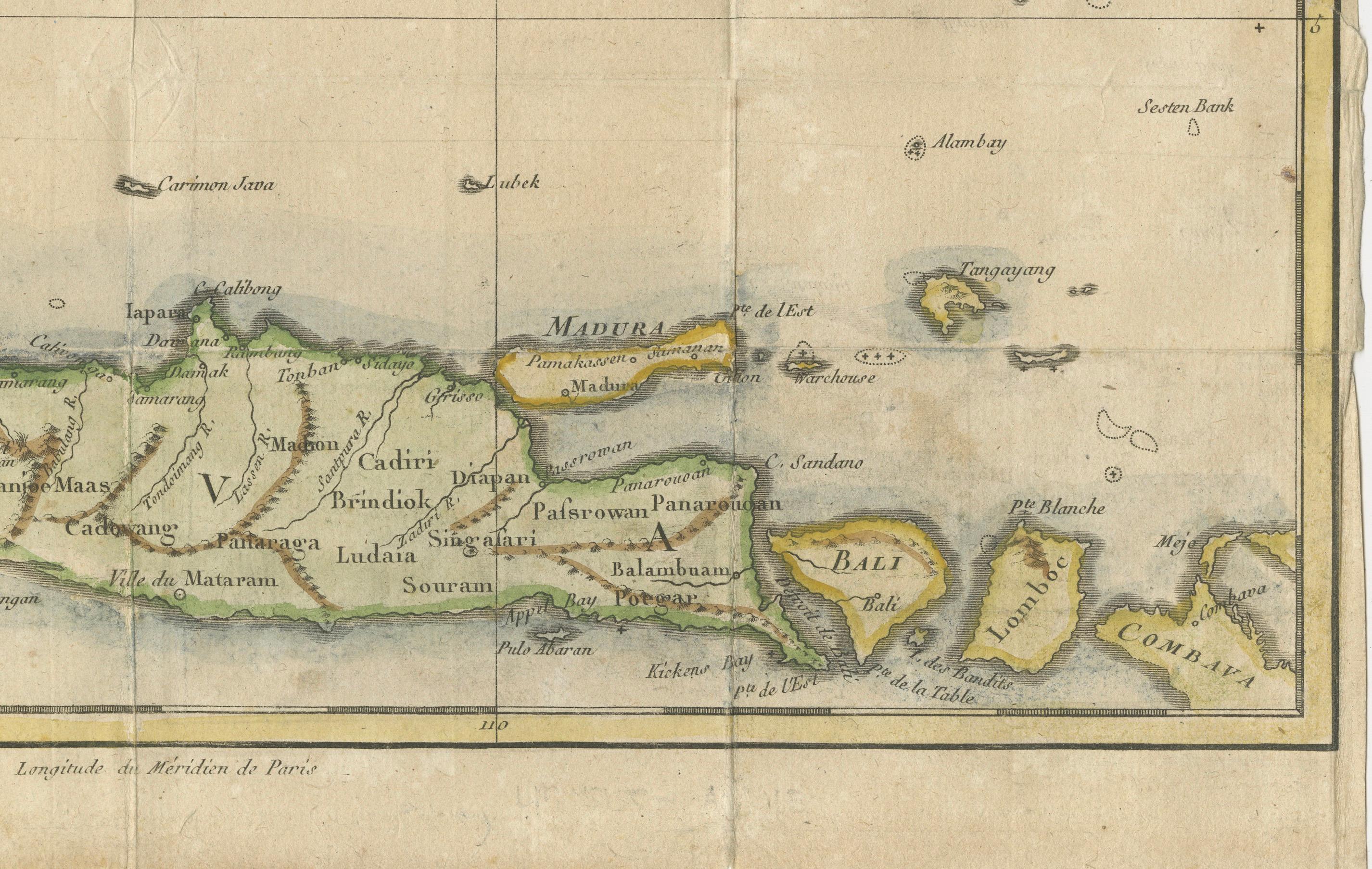 Java and Bali with Borneo Coast – 18th Century French Colonial Map For Sale 2