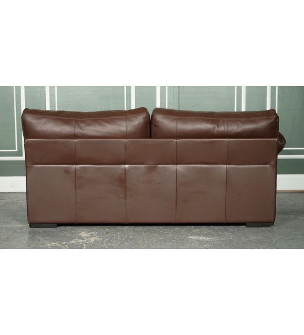 Java Brown Leather 2 Seater Sofa Part of Suite by John Lewis For Sale 1