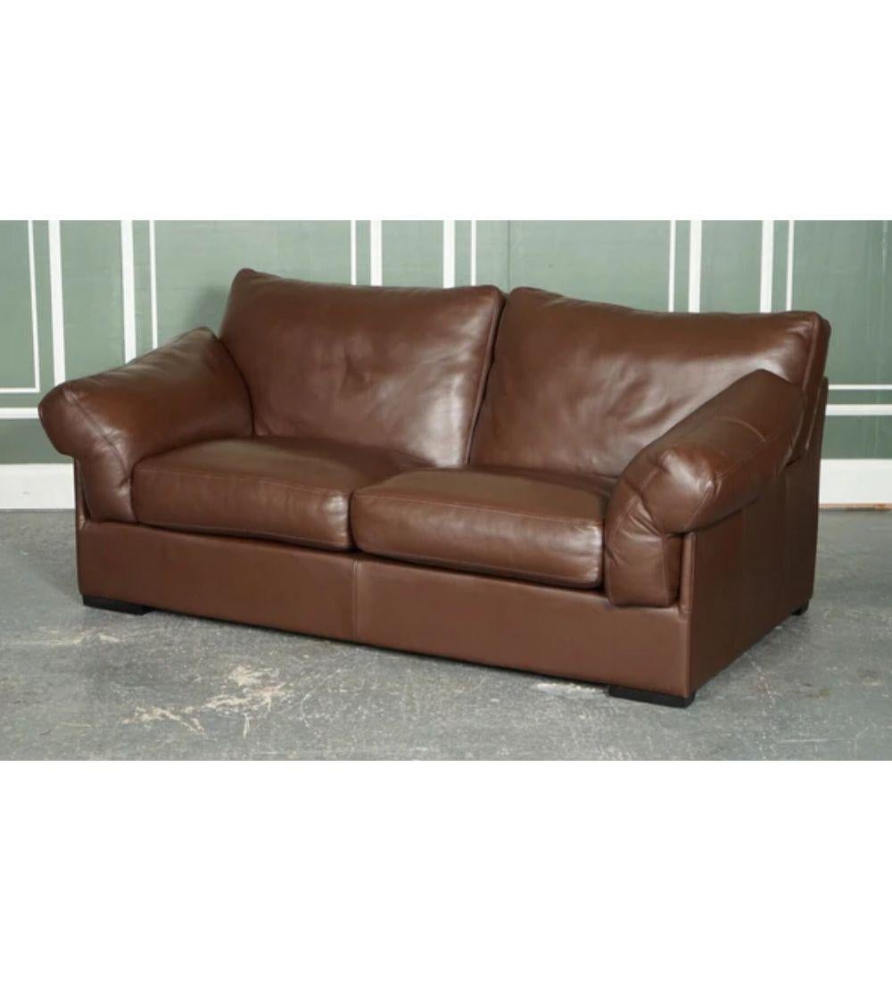 Java Braunes Leder-Sofa mit 2 Etagen, Teil der Suite von John Lewis  (Britisch) im Angebot