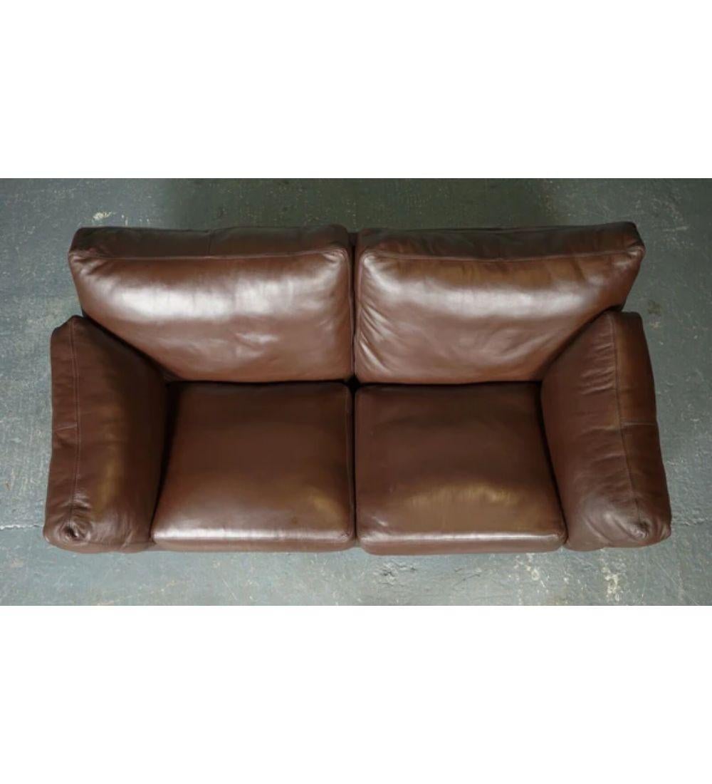 Fait main Canapé Seater 2 Seater en cuir marron Java, partie de la suite de John Lewis  en vente