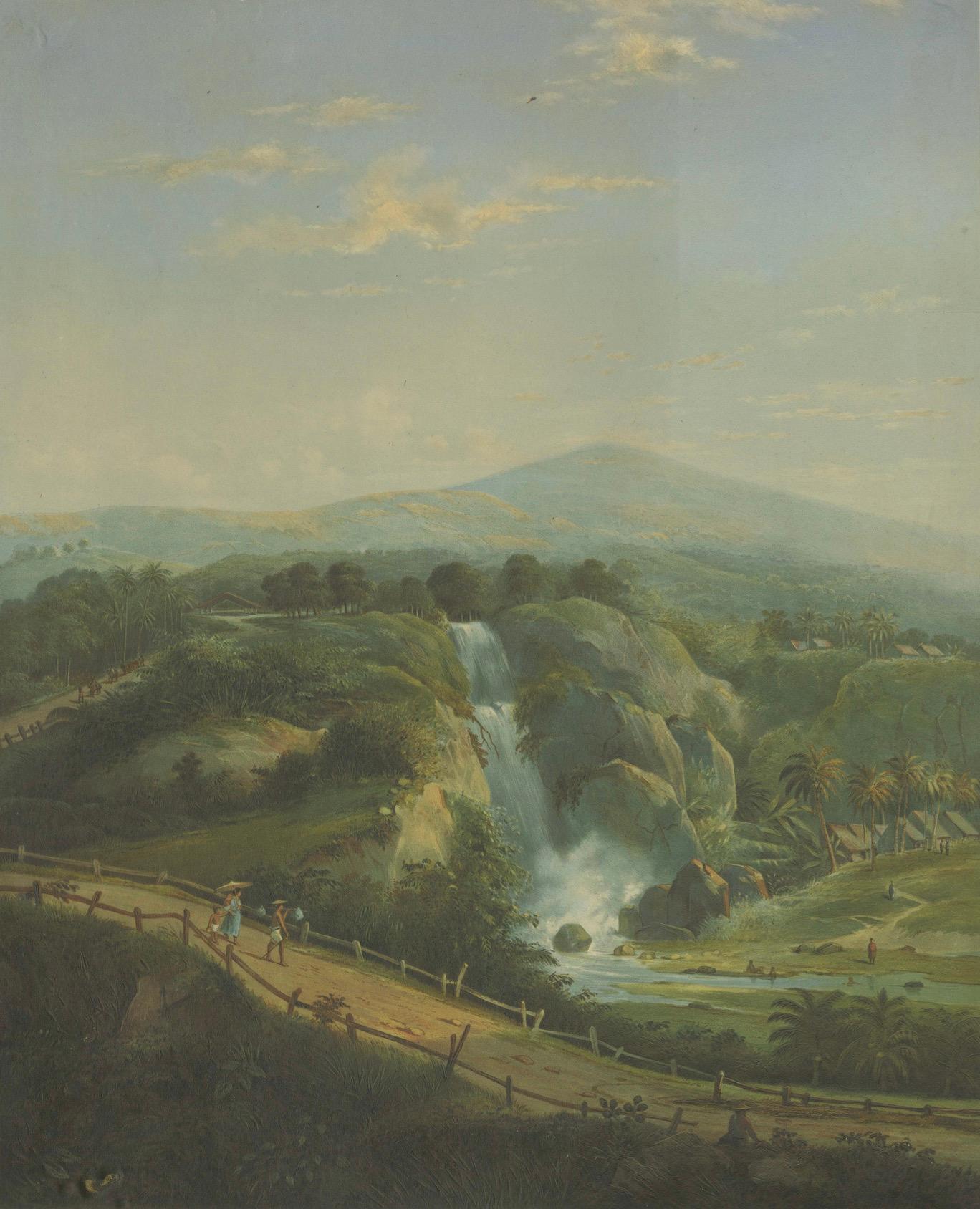 Mid-19th Century Java Landscapes – Pair of Deluxe Folio Chromolithographs by A. Salm, 1865-72 For Sale
