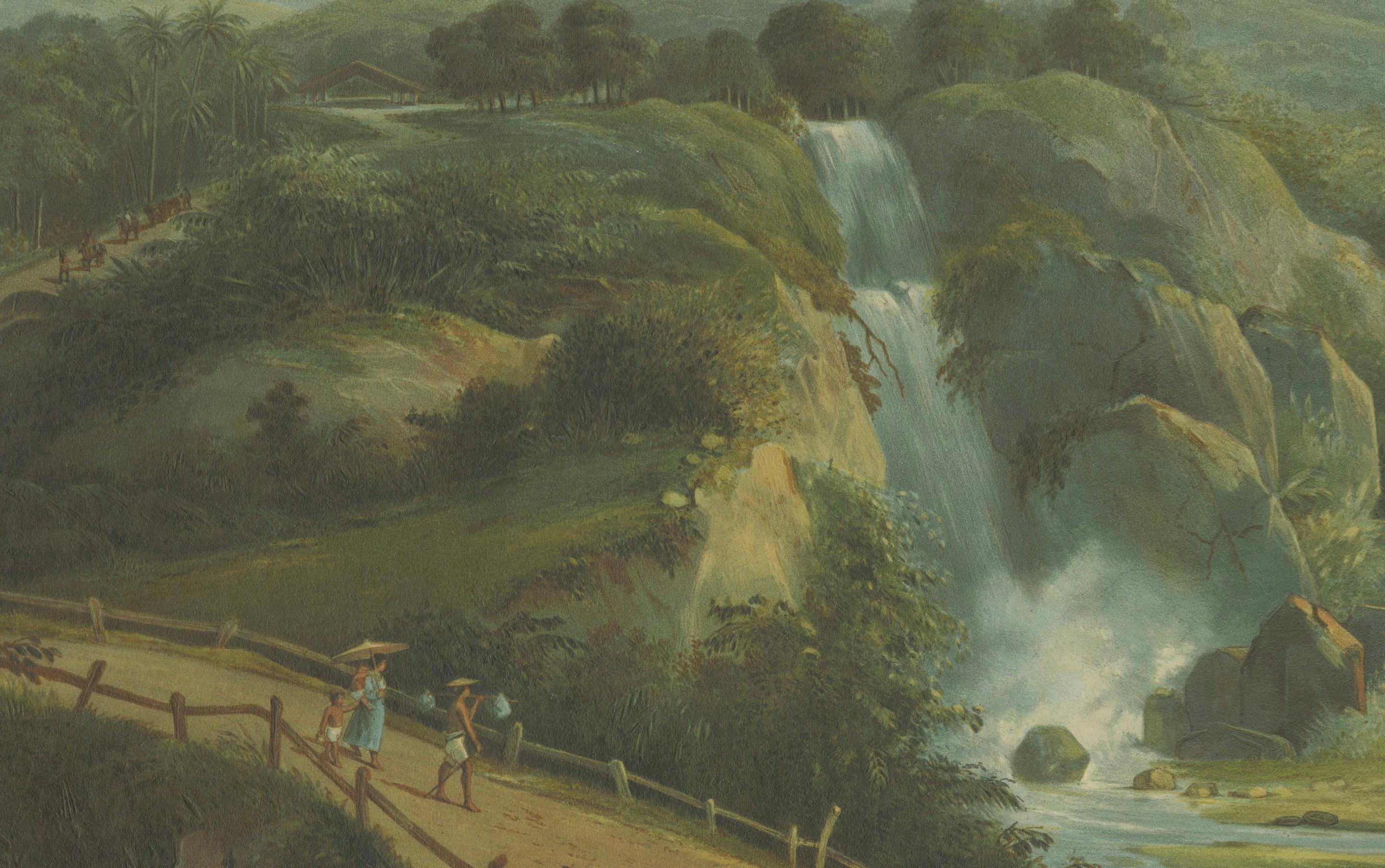 Java Landscapes – Pair of Deluxe Folio Chromolithographs by A. Salm, 1865-72 For Sale 1