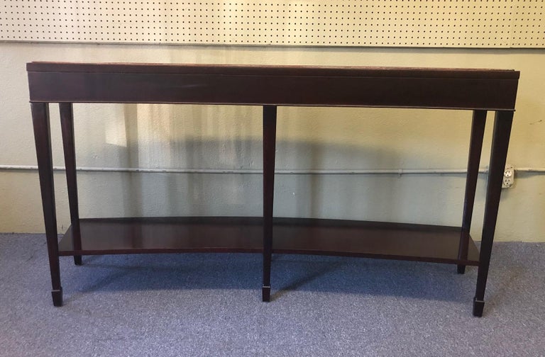 Java Mahogany Curved Console Table by Barbara Barry for Baker at