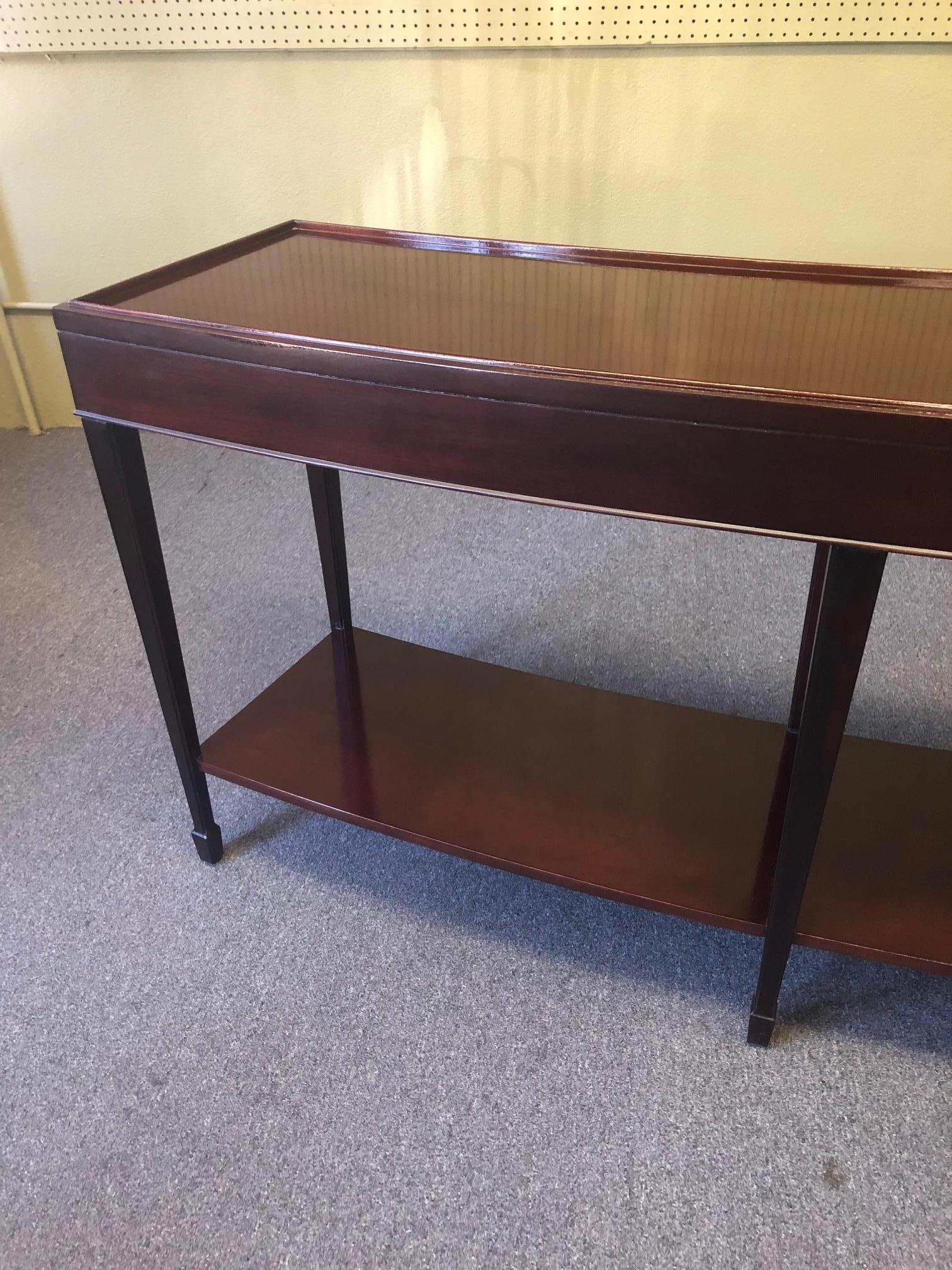 Java Mahogany Curved Console Table by Barbara Barry for Baker 2