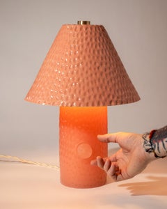 Java Pink Table Lamp in Ceramic, Resin, Brass by Facture and  Streicher Goods