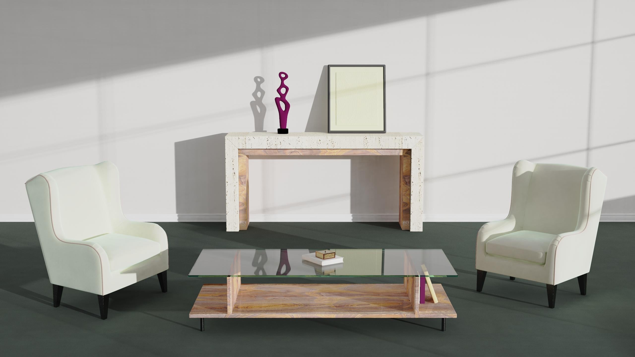 Java Sandstone Coffee Table Marble Design Joaquín Moll Minimal Luxury Furniture For Sale 1