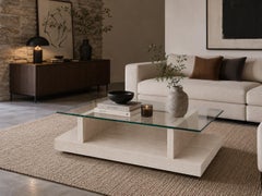 Table basse en travertin Java Table basse en travertin Modern Architectural Design BespokeFurniture