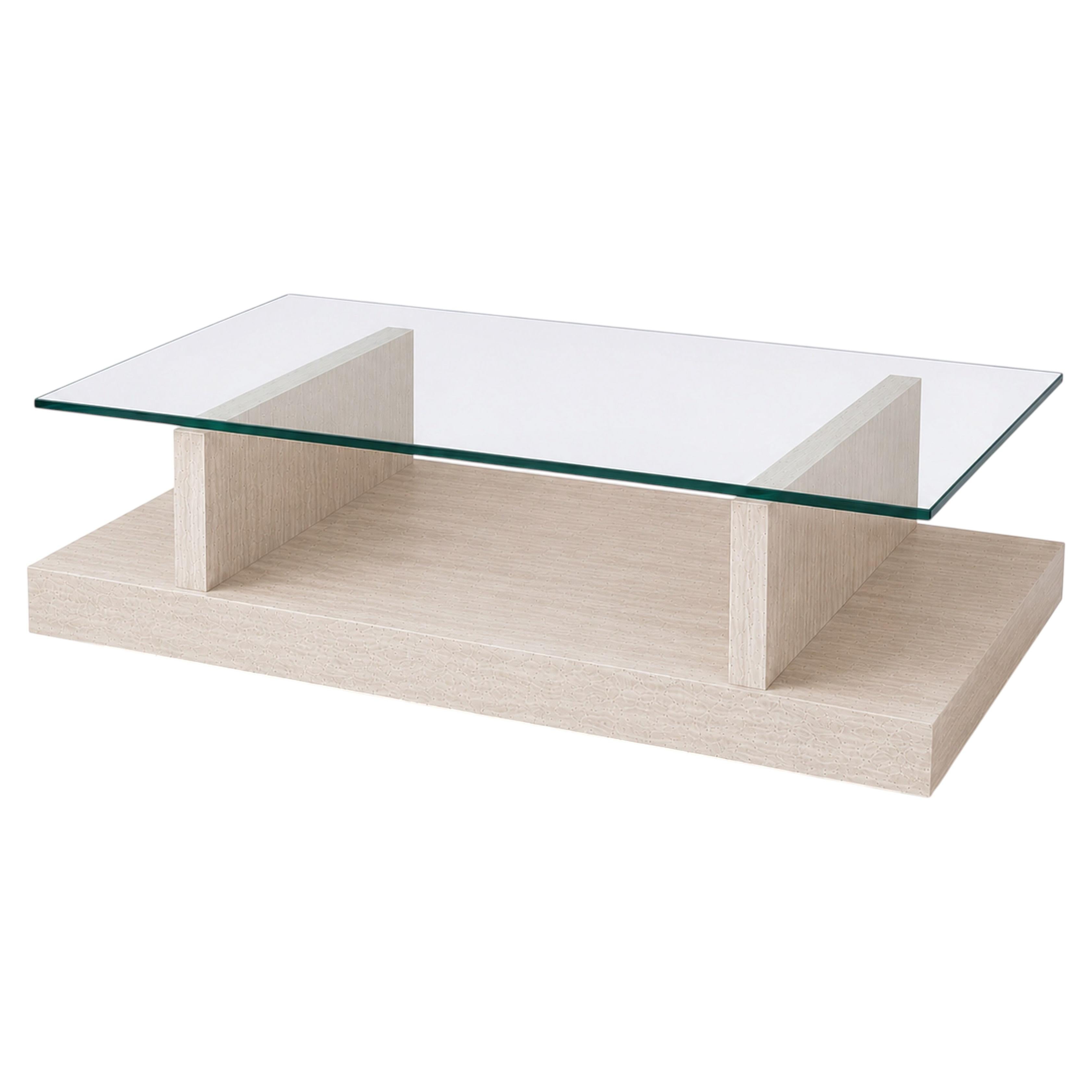 Java Travertine Marble Coffee Table Modern Architectural Design BespokeFurniture