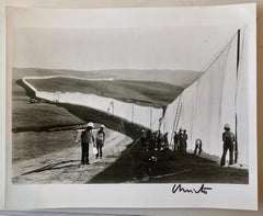 Photographie vintage en gélatine argentique de Christo Wolfgang Volz - Fence de course - Photo