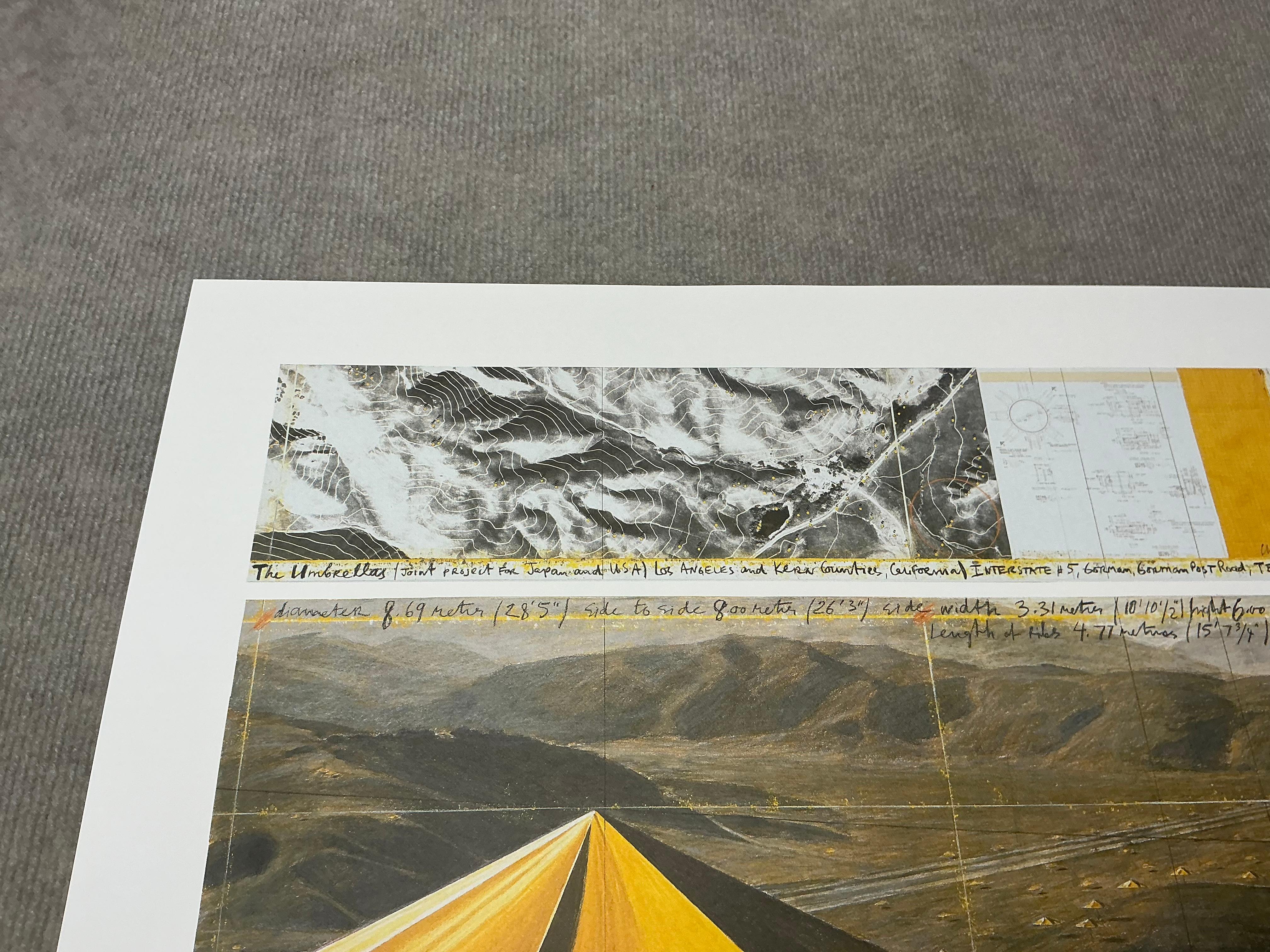 1991  Christo 'Les parapluies jaunes' Japon Vintage By en vente 2