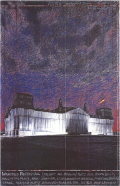 1993 Javacheff Christo 'Wrapped Reichstag, Project for Berlin' Offset Lithograph