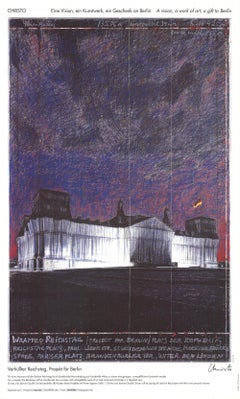 1993 Javacheff Christo „Wrapped Reichstag, Projekt für Berlin“ Offset-Lithographie