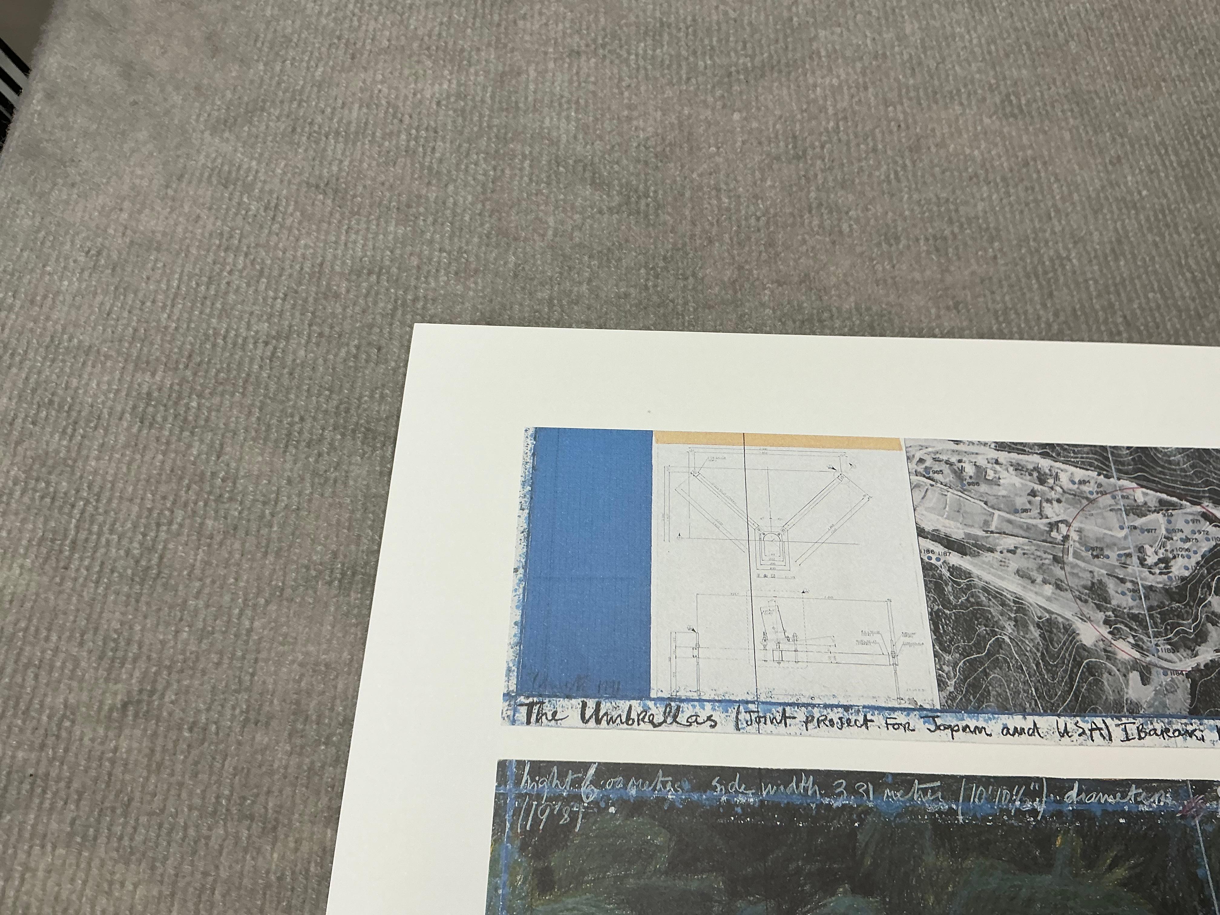 1995 Christo  Les parapluies bleus  Japon Vintage en vente 2