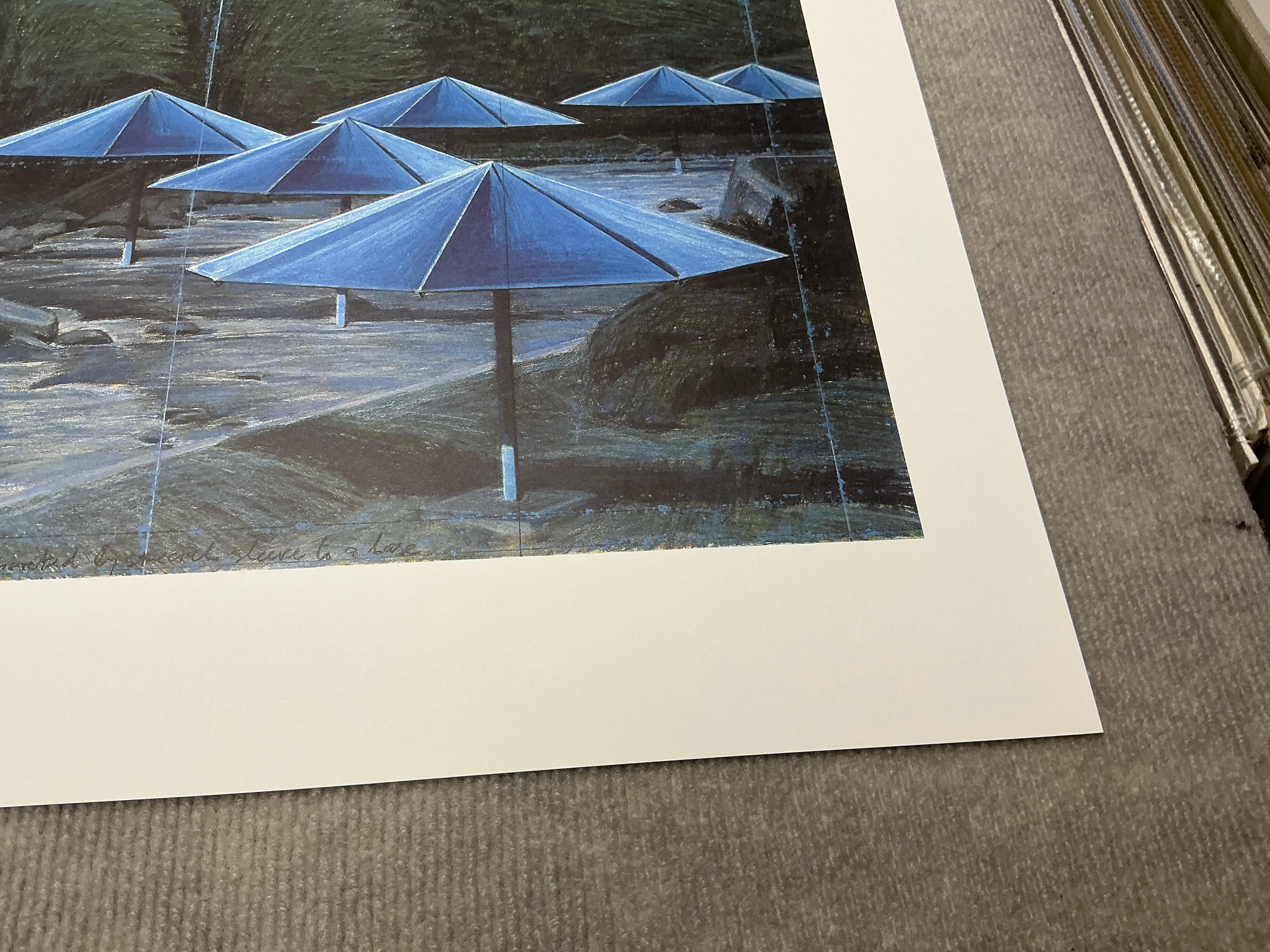 1995 Christo  Les parapluies bleus  Japon Vintage en vente 4