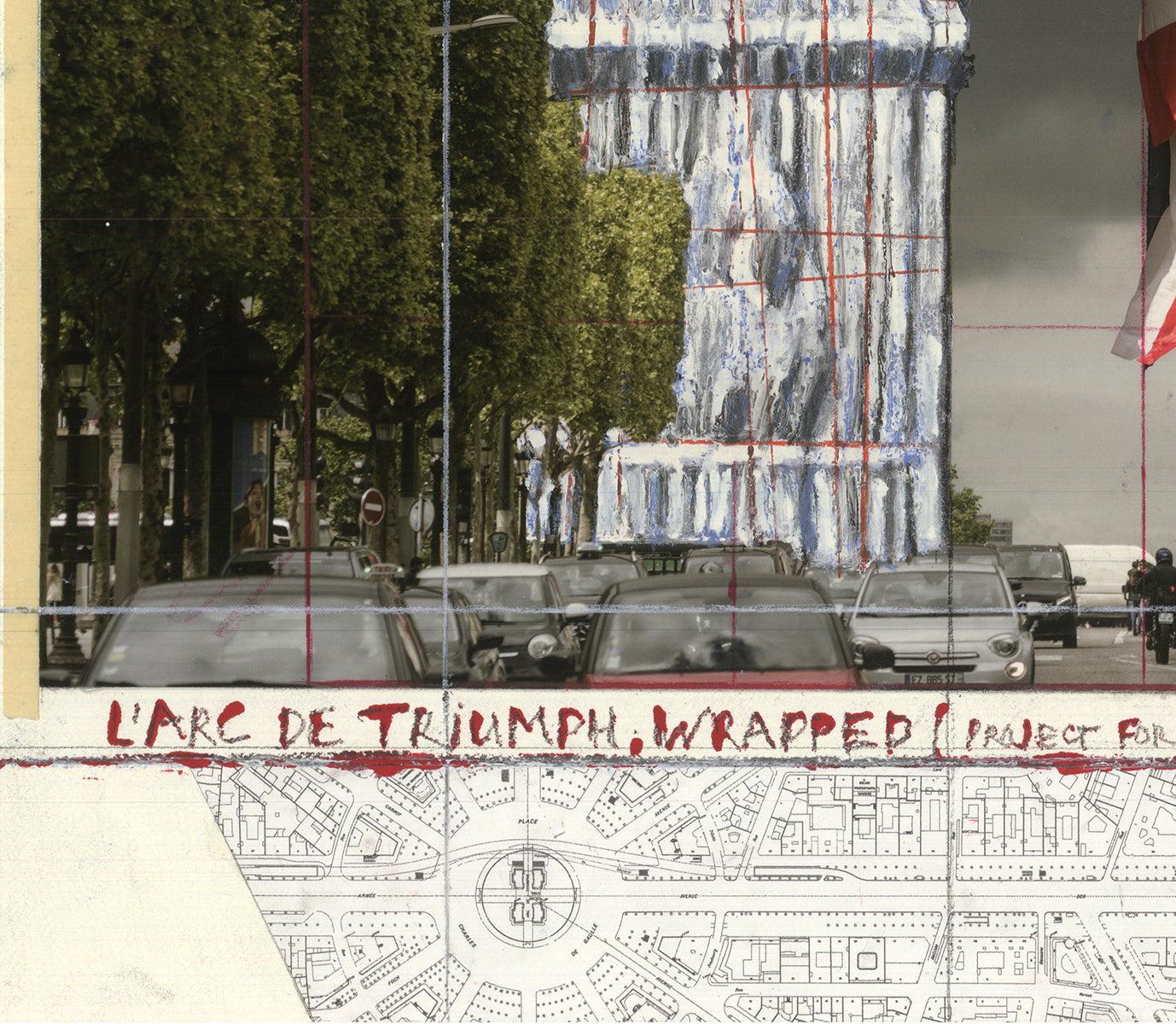 JAVACHEFF CHRISTO L'Arc de Triomph, Wrapped Project for Paris I, 2019 For Sale 1