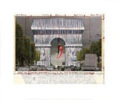 JAVACHEFF CHRISTO L'Arc de Triomph, projet enveloppé pour Paris I, 2019