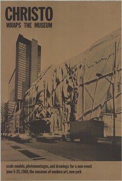 Javacheff Christo, Musée d'art moderne enveloppé, 1968, lithographie offset