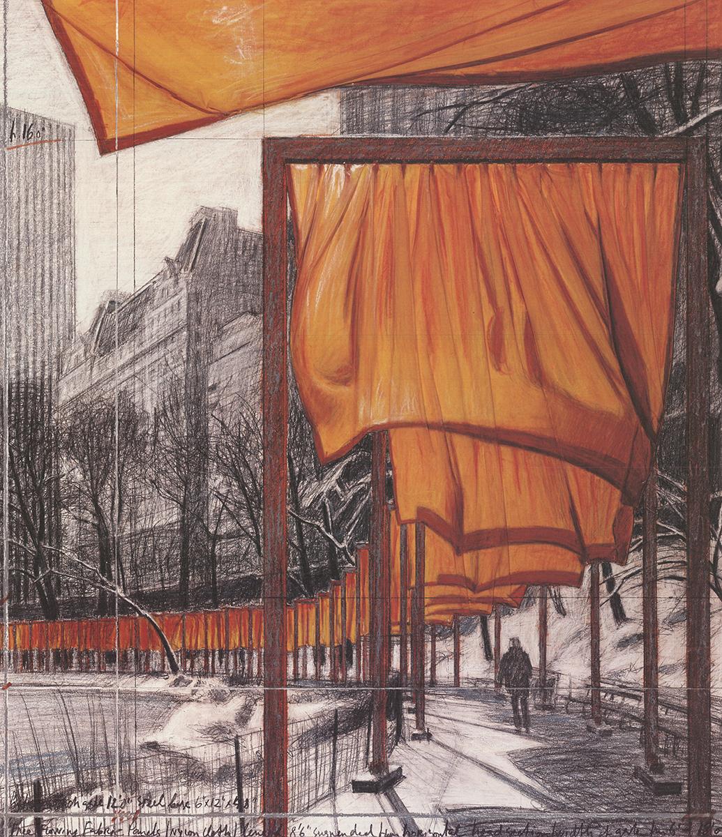 Este raro cartel de exposición muestra un dibujo temprano de Christo titulado 