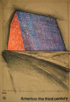 Javacheff Christo-Wrapped Oil Barrels, Texas-35" x 24"-Lithograph-1976